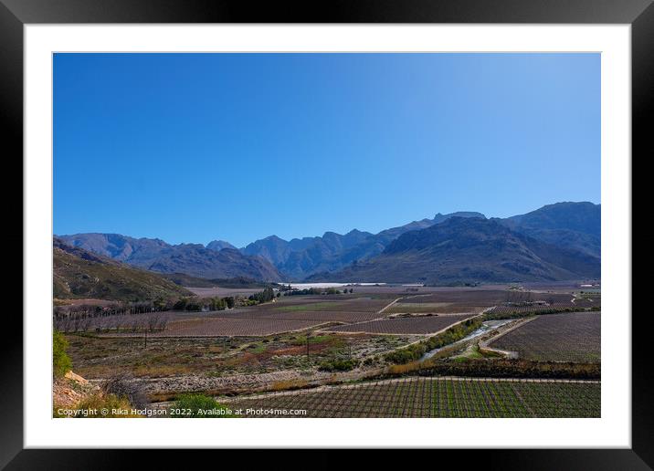 Hex River Valley, South Africa, Landscape Framed Mounted Print by Rika Hodgson