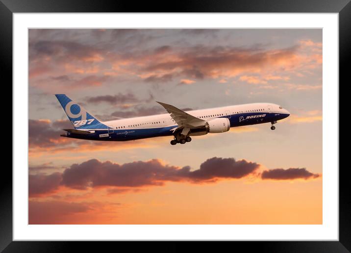 Boeing 787-9 Dreamliner Framed Mounted Print by J Biggadike
