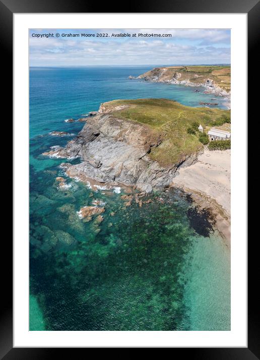 Church Cove vert pan Framed Mounted Print by Graham Moore