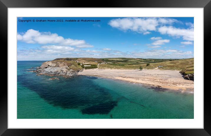 Church Cove pan Framed Mounted Print by Graham Moore