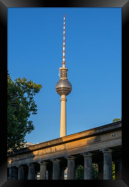 TV Tower And Colonnade In Berlin Framed Print by Artur Bogacki