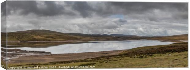 Cow Green Reservoir Panorama Canvas Print by Richard Laidler