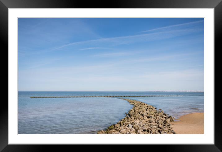 Honeycomb sea defence at New Brighton Framed Mounted Print by Jason Wells