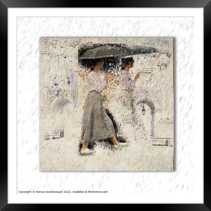 Hard Rain Framed Mounted Print by Horace Goodenough