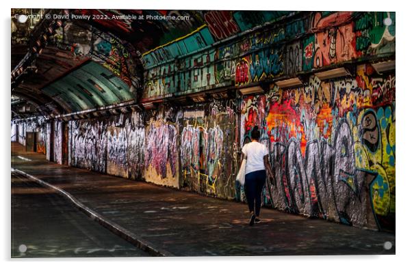 Vibrant Graffiti Art in Leake Street Tunnel Acrylic by David Powley
