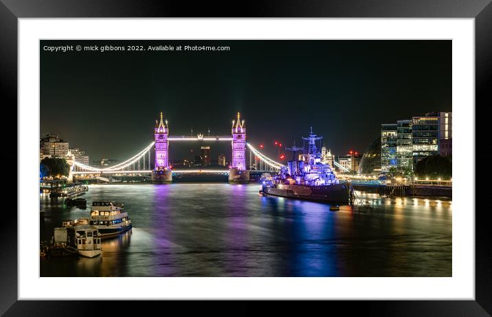 Purple Light Framed Mounted Print by mick gibbons