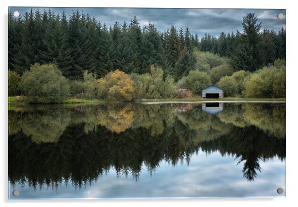 Loch Ettrick Dumfries  Acrylic by christian maltby
