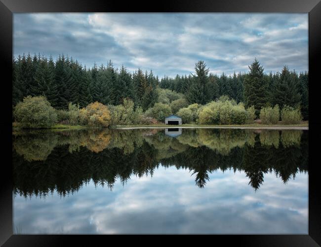 Loch Ettrick Dumfries with refection's  Framed Print by christian maltby