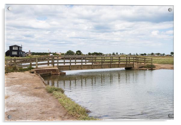 Walberswick footbridge Acrylic by Jason Wells