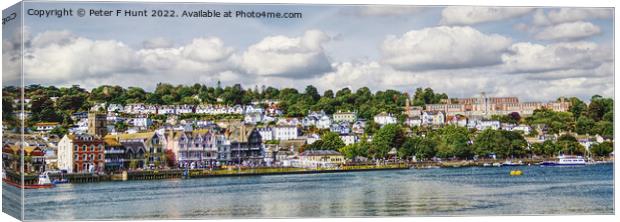 Dartmouth On The River Dart Canvas Print by Peter F Hunt