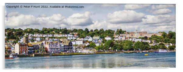 Dartmouth On The River Dart Acrylic by Peter F Hunt