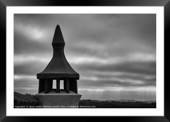 Majestic Tower in the Clouds Framed Mounted Print by Jesus Martínez