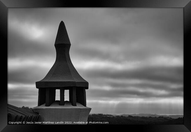 Majestic Tower in the Clouds Framed Print by Jesus Martínez