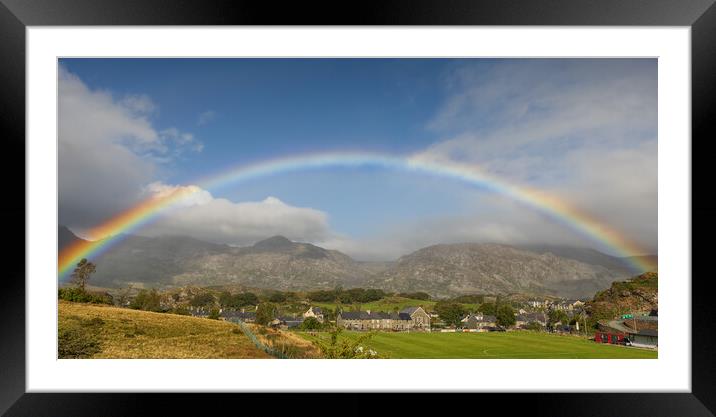 Rainbow over Blaenau Framed Mounted Print by Rory Trappe
