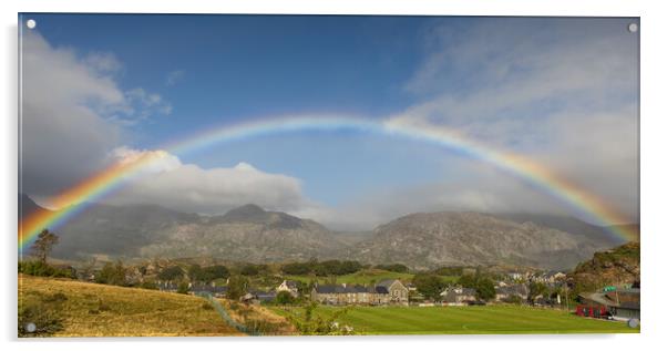 Rainbow over Blaenau Acrylic by Rory Trappe