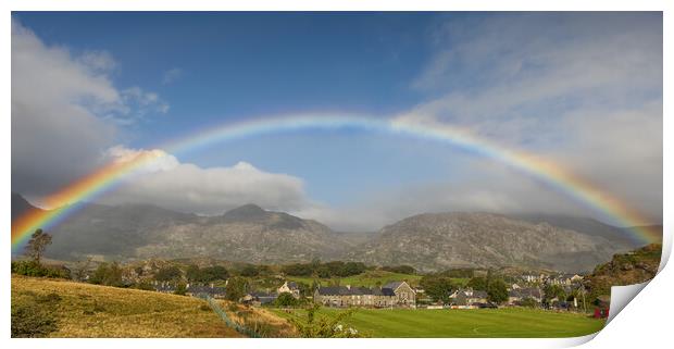 Rainbow over Blaenau Print by Rory Trappe