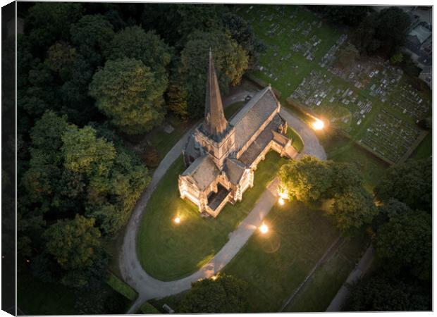Wentworth Church Rotherham Canvas Print by Apollo Aerial Photography