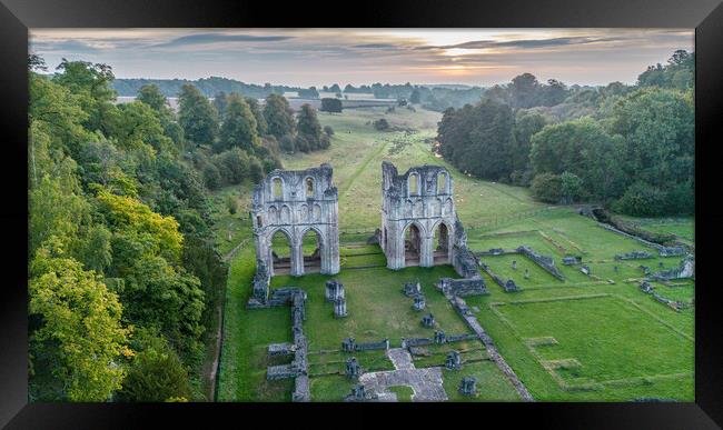 Roche Abbey From The Air Framed Print by Apollo Aerial Photography