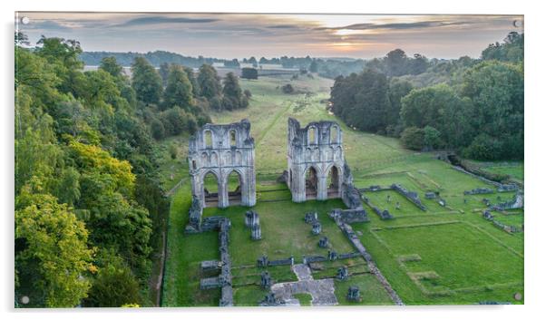 Roche Abbey From The Air Acrylic by Apollo Aerial Photography