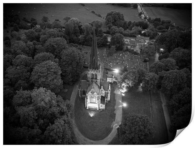 Wentworth Church Print by Apollo Aerial Photography