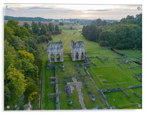 Roche Abbey From The Air Acrylic by Apollo Aerial Photography