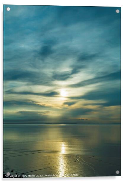 Sunlight reflecting onto sea Acrylic by Rory Hailes