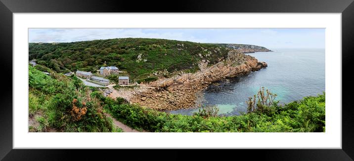 View from the top Penberthy Cornwall Framed Mounted Print by kathy white