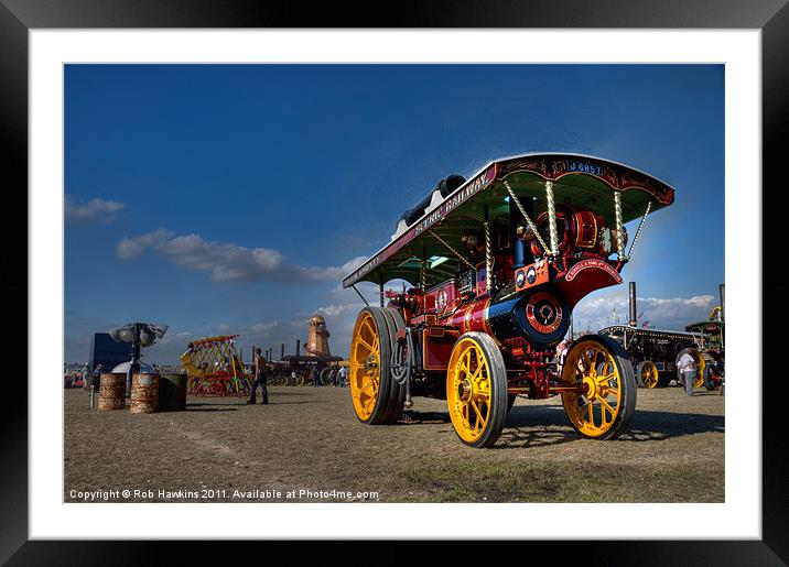 Showmans Engine on Show Framed Mounted Print by Rob Hawkins