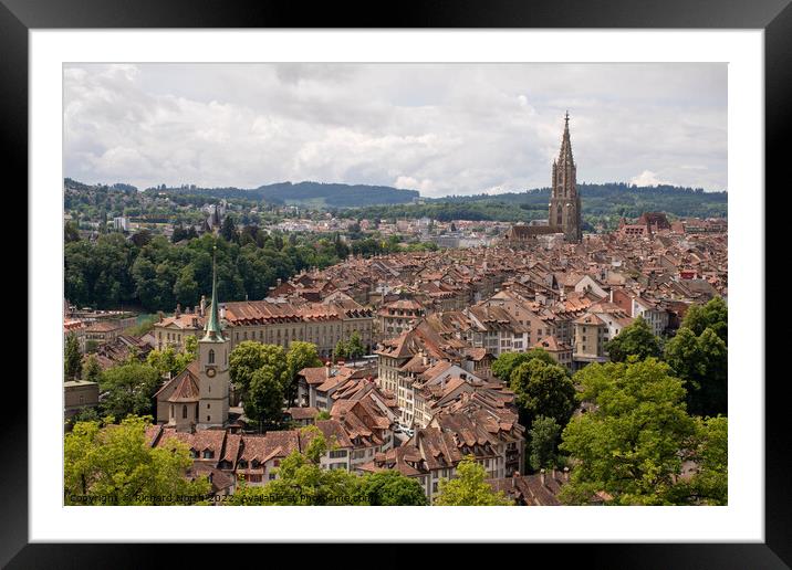Majestic Cityscape of Bern Framed Mounted Print by Richard North