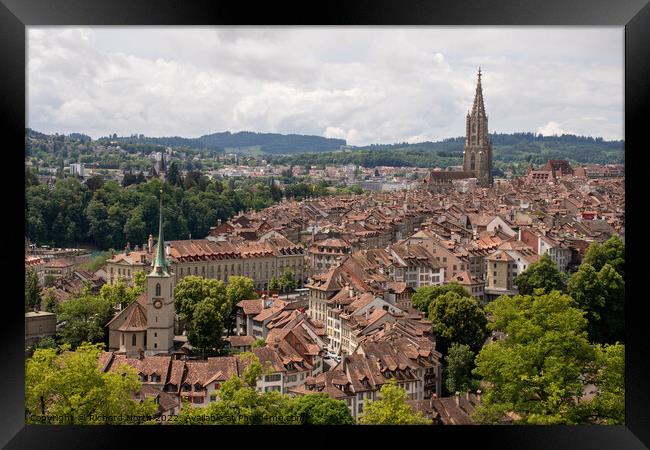 Majestic Cityscape of Bern Framed Print by Richard North