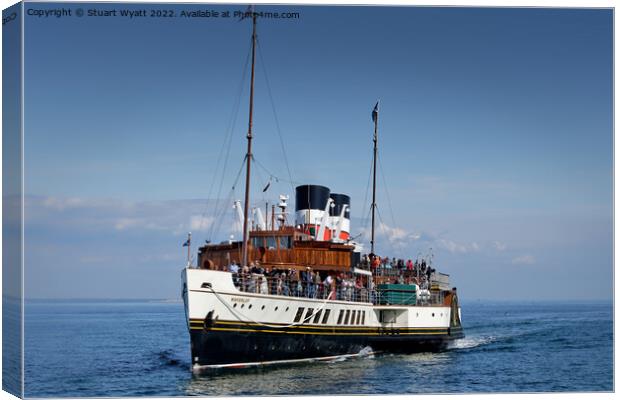 Swanage: Paddle Steamer Waverley Canvas Print by Stuart Wyatt