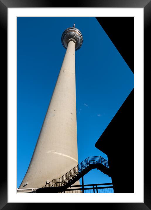 Television Tower Abstract View In Berlin Framed Mounted Print by Artur Bogacki
