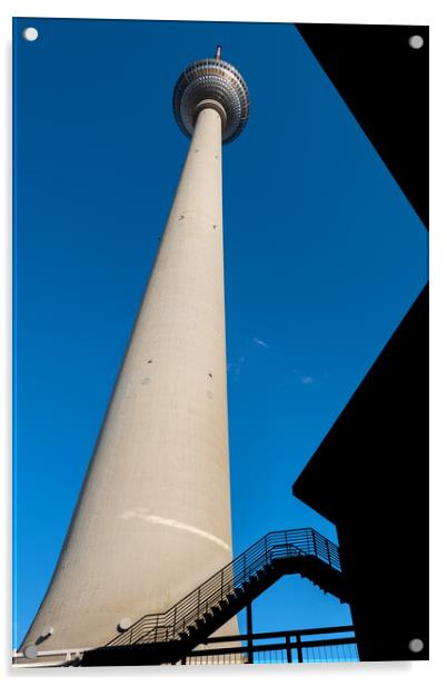 Television Tower Abstract View In Berlin Acrylic by Artur Bogacki