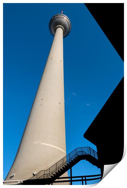 Television Tower Abstract View In Berlin Print by Artur Bogacki
