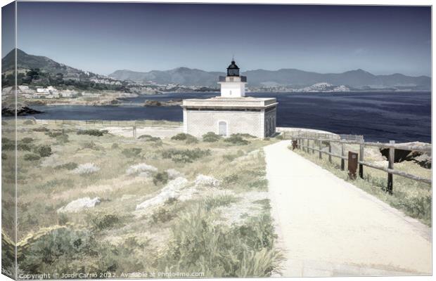 S'Aranella Lighthouse, Port of Selva bay - Des-saturated Edition Canvas Print by Jordi Carrio