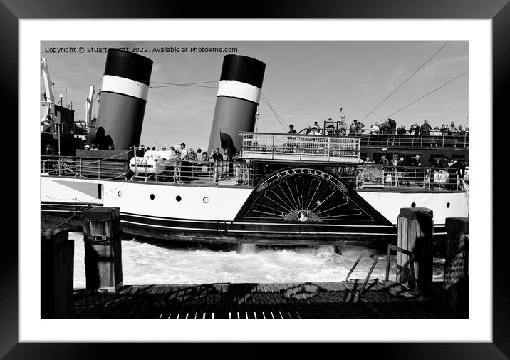 Swanage Pier: Paddle Steamer Waverley Framed Mounted Print by Stuart Wyatt