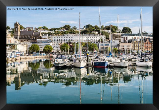 Torquay Harbour and Waterfront Devon Framed Print by Pearl Bucknall