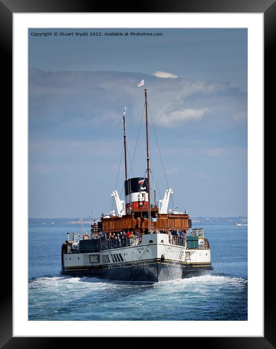 Swanage: Paddle Steamer Waverley Framed Mounted Print by Stuart Wyatt