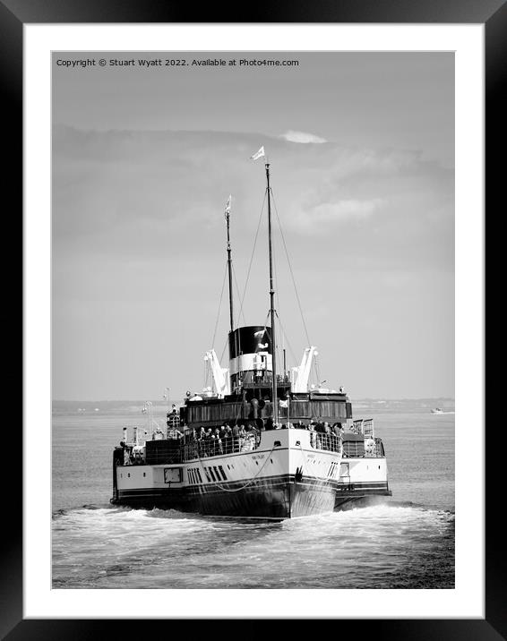 Swanage: Paddle Steamer Waverley Framed Mounted Print by Stuart Wyatt