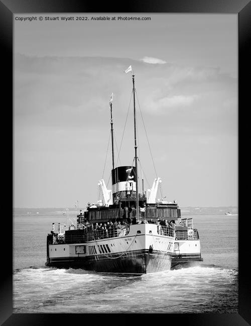 Swanage: Paddle Steamer Waverley Framed Print by Stuart Wyatt