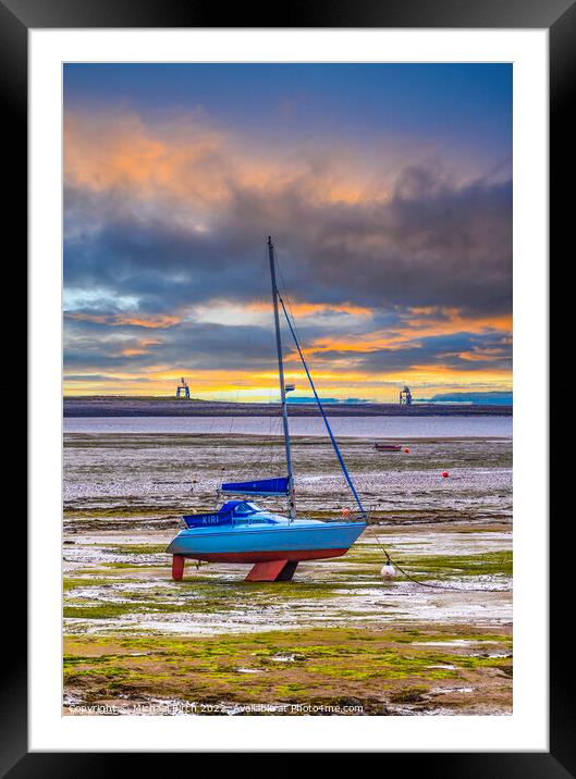 Serene Sunset at a Yacht Haven Framed Mounted Print by Michael Birch