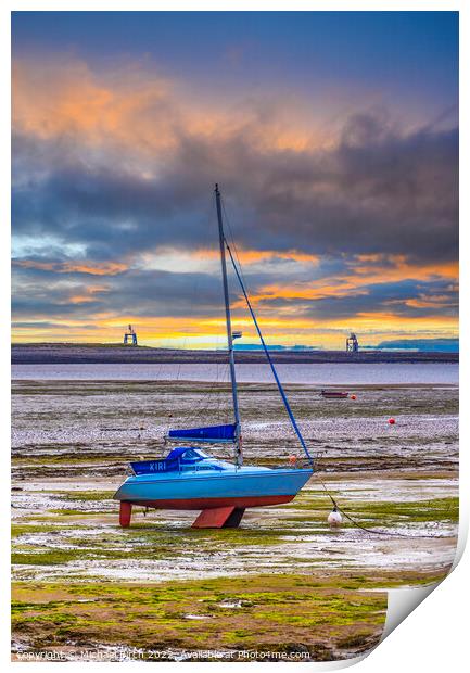 Serene Sunset at a Yacht Haven Print by Michael Birch