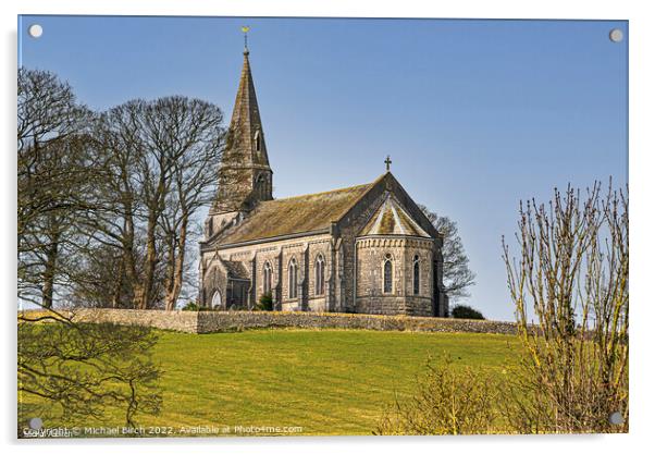 Majestic Holy Trinity Church Bardsea Acrylic by Michael Birch