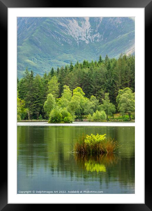 Lochan near Glencoe, Highlands of Scotland Framed Mounted Print by Delphimages Art