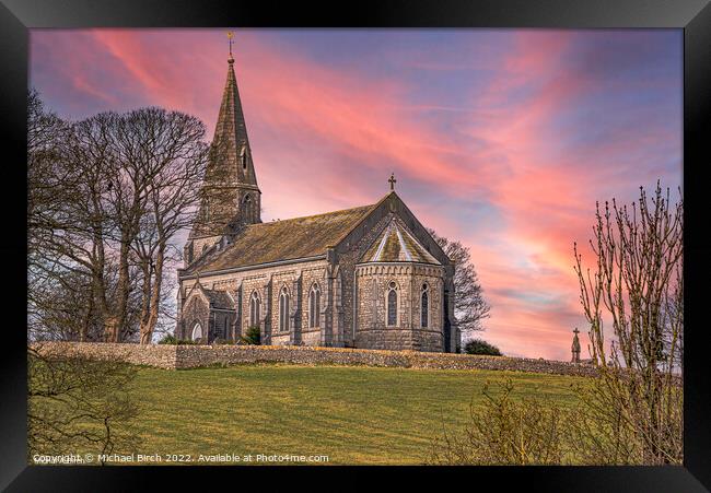 Majestic Beauty of Sunset at Holy Trinity Church Framed Print by Michael Birch