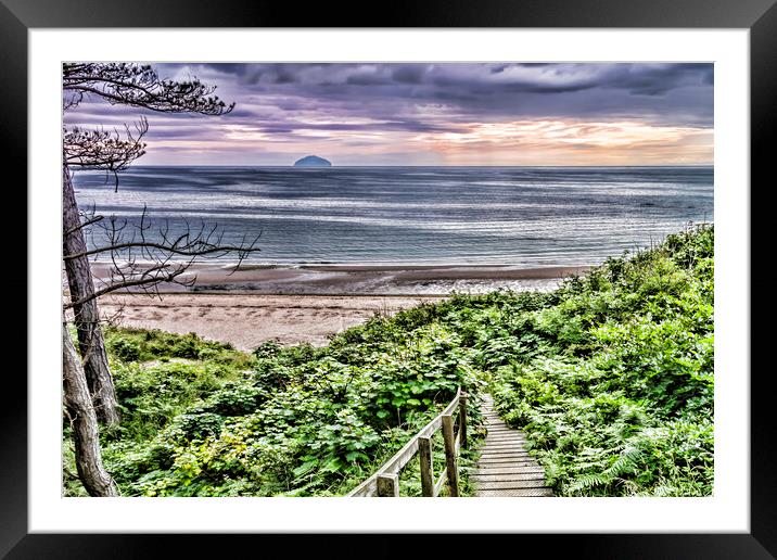 Sunset on the Ayrshire Coast Framed Mounted Print by Valerie Paterson