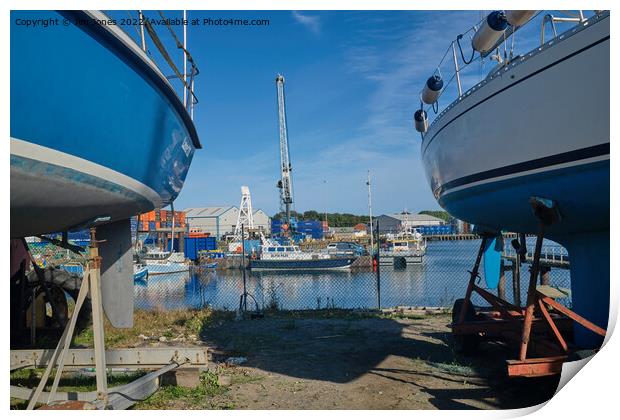 The Import Dock at the Port of Blyth Print by Jim Jones