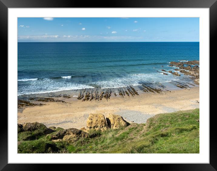 Cove at Maer Down in Bude Framed Mounted Print by Tony Twyman