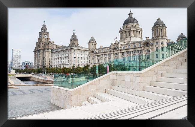 Three Graces on the Liverpool waterfront Framed Print by Jason Wells