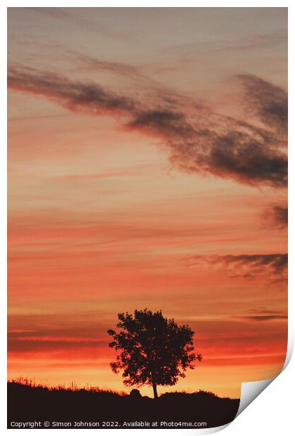 Cotswold sunrise  Print by Simon Johnson